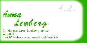 anna lemberg business card